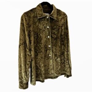 Button down velvet blouse made in Italy size small